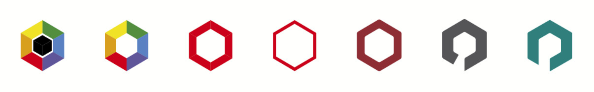 Sept logos représentant la manière dont Siegwerk, en tant que société mère, a créé Packiro et mis l'accent sur la recyclabilité.