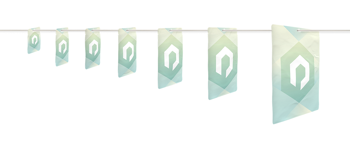 Size comparison of the Flat pouches from Packiro