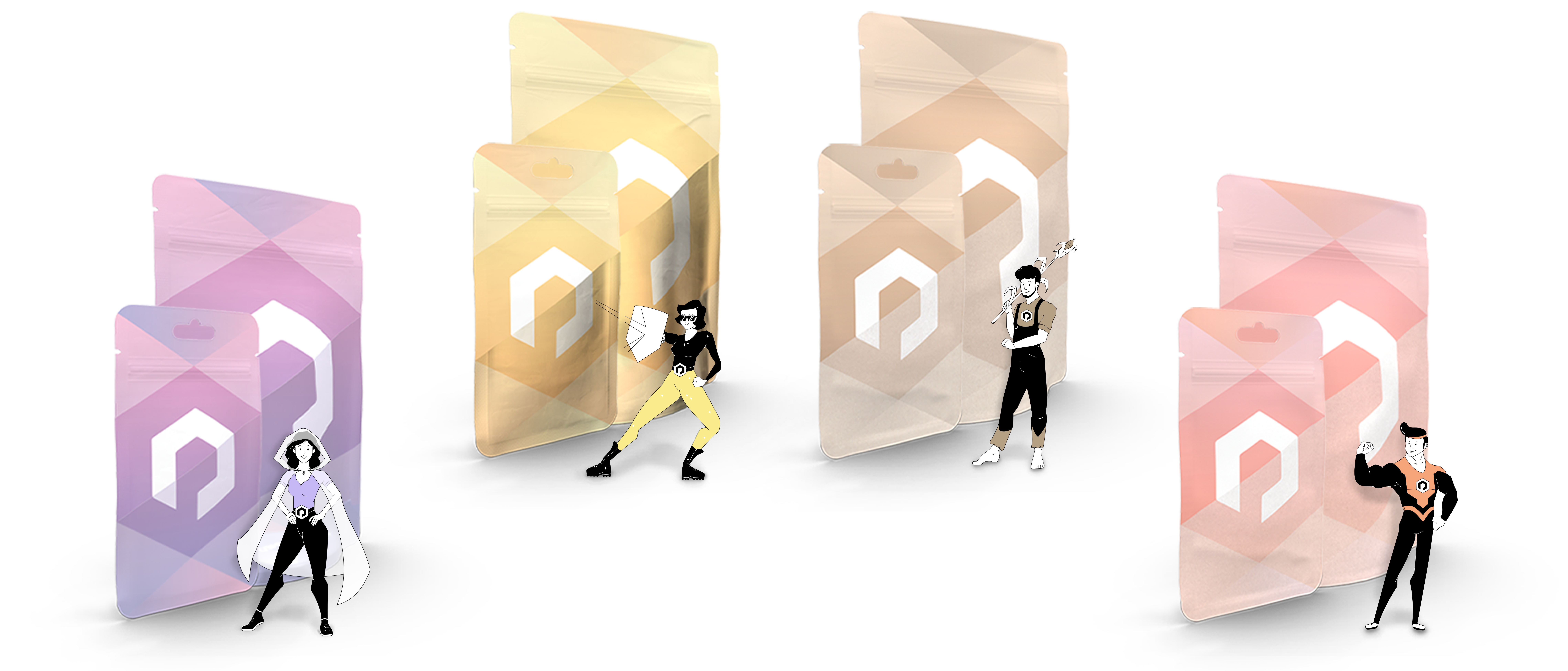 Materialübersicht für CBD-Verpackungen von Packiro