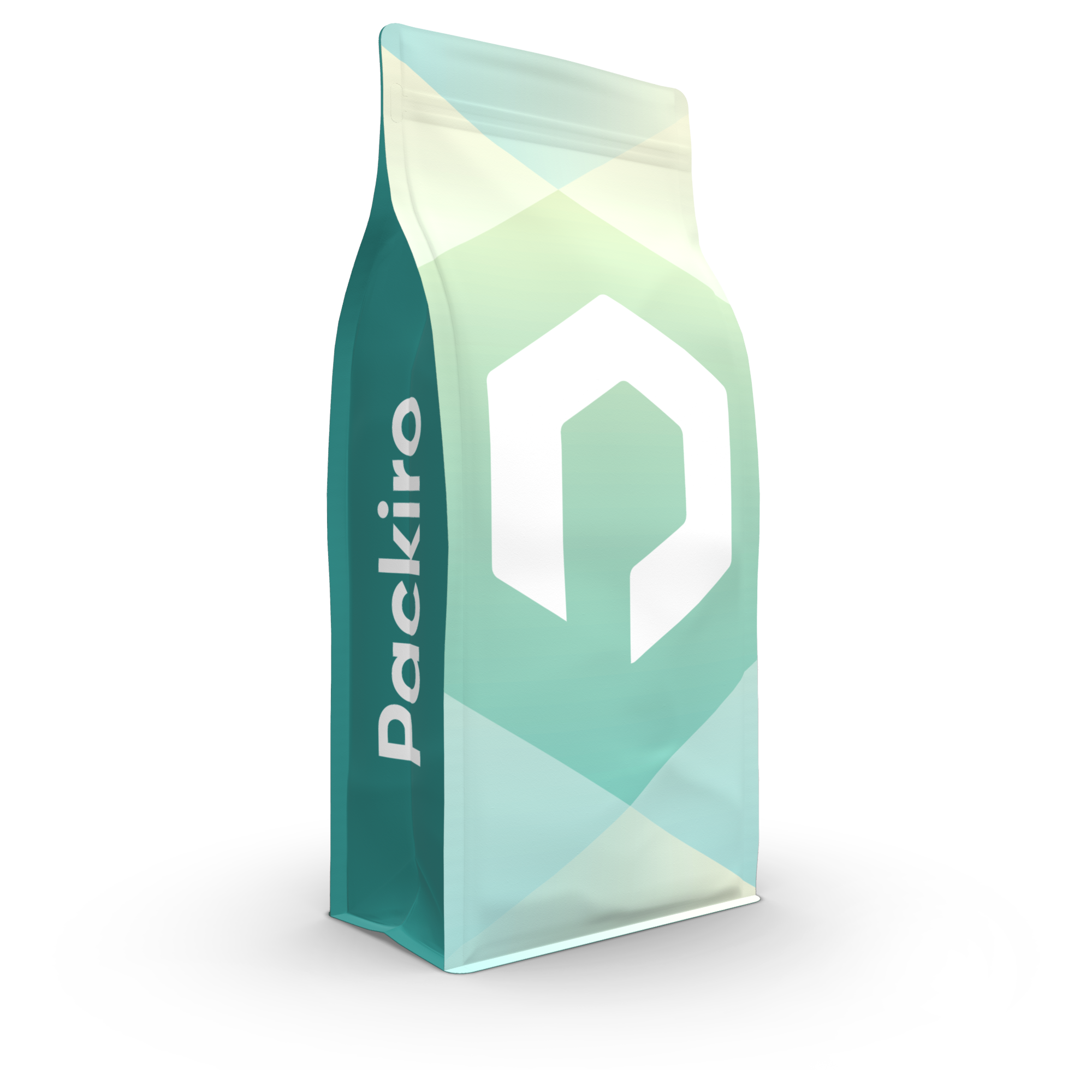 Blockbodenbeutel in Größe L im Packiro Design