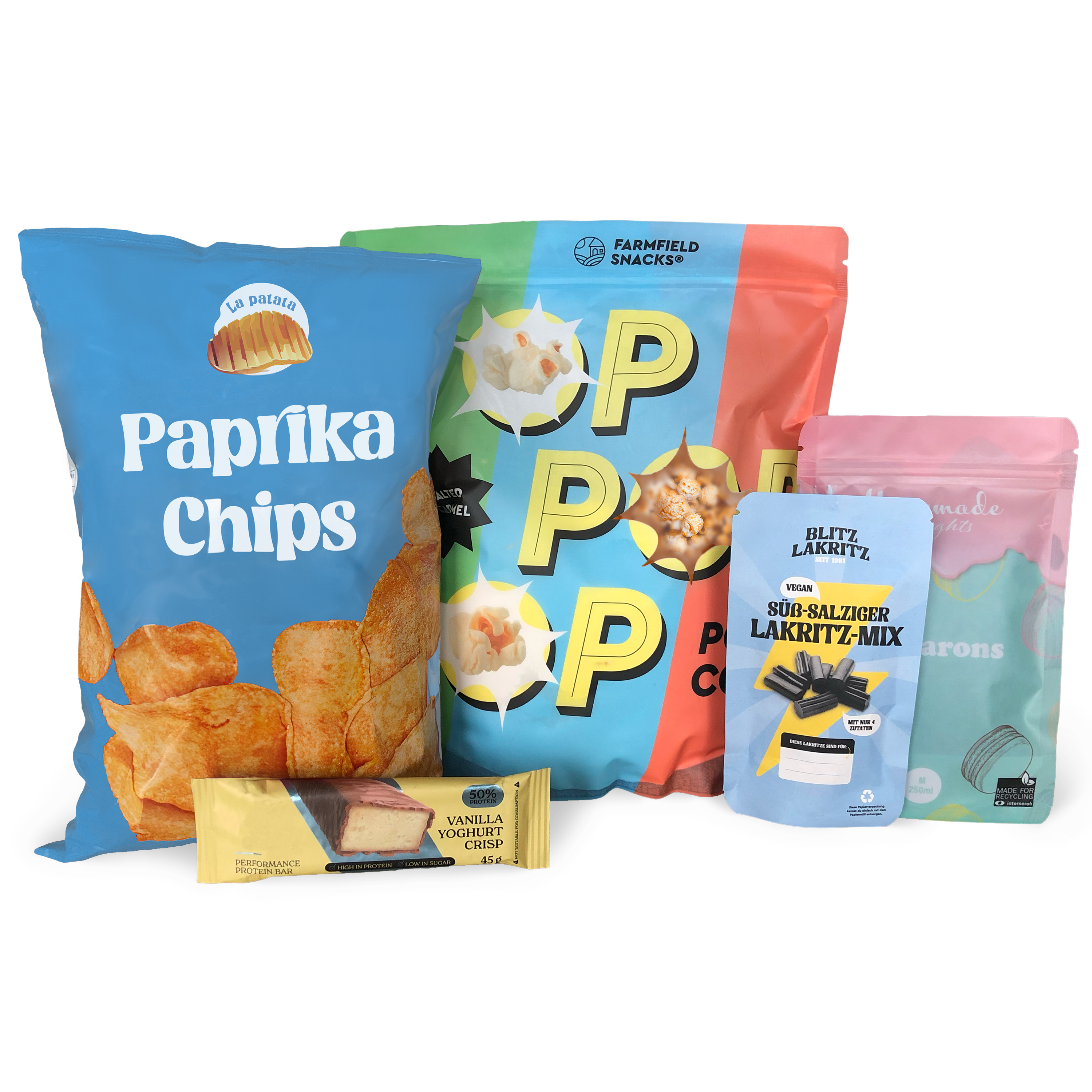 Bedruckte Süßigkeiten & Snacks Verpackungen für unterschiedliche Produkte