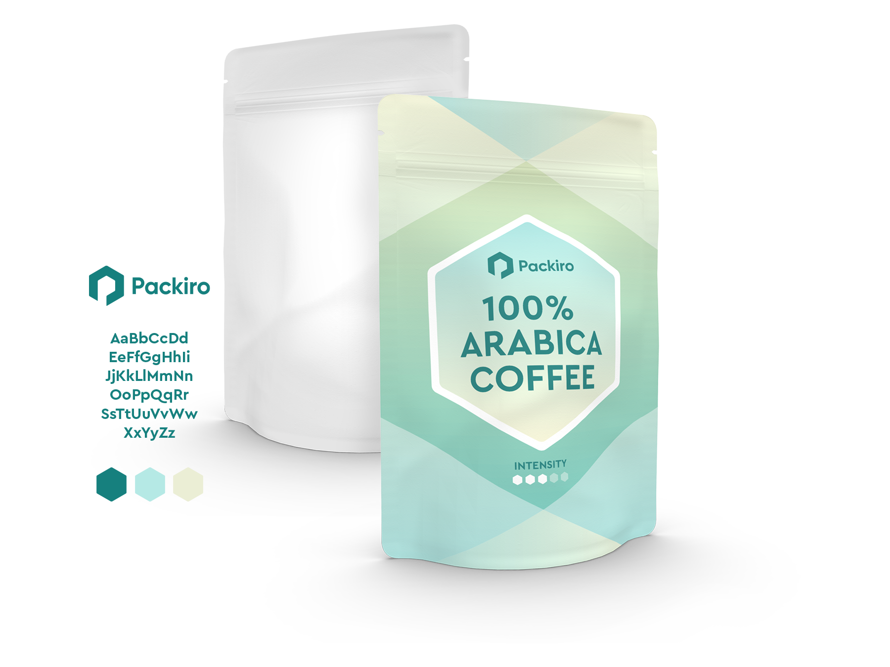 Standbodenbeutel bedruckt und unbedruckt für den Standard Design Service von Packiro