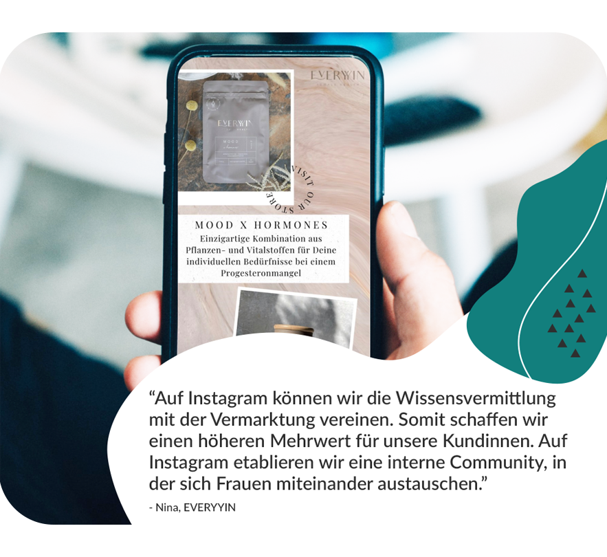 Handy mit einem Zitat von Nina von Everyyin