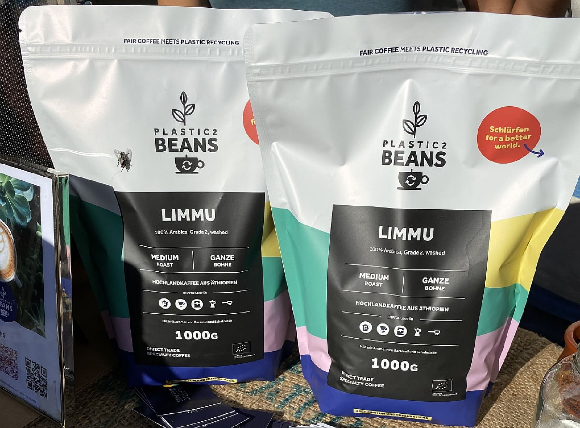 Standbodenbeutel als Kaffeeverpackung von Plastik2Beans