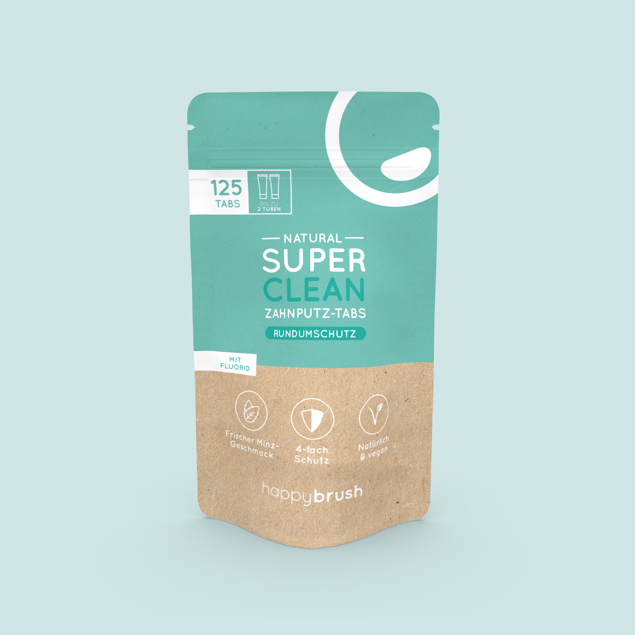 Cosmetics packaging as a stand-up pouch from happybrush